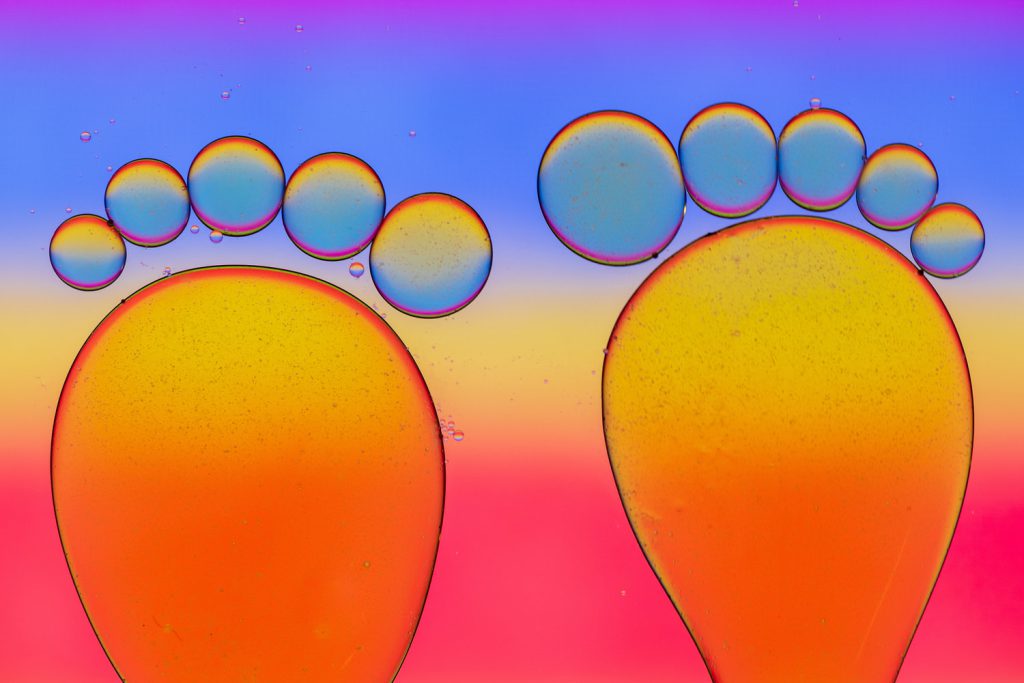 barefoot feet abstract art